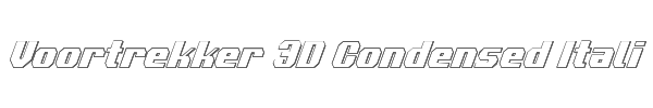 Voortrekker 3D Condensed Italic 