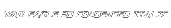 War Eagle 3D Condensed Italic 