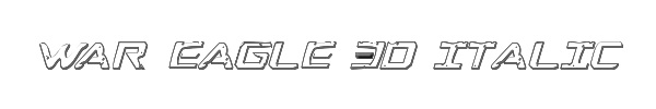 War Eagle 3D Italic 