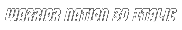 Warrior Nation 3D Italic 