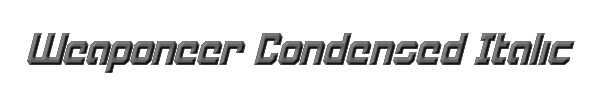 Weaponeer Condensed Italic 