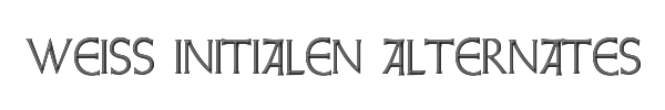 Weiss Initialen Alternates 