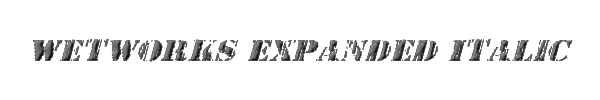 Wetworks Expanded Italic 