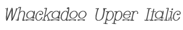 Whackadoo Upper Italic 