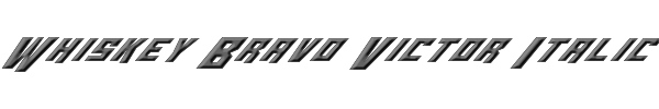 Whiskey Bravo Victor Italic 
