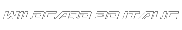 Wildcard 3D Italic 