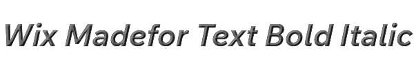 Wix Madefor Text Bold Italic 