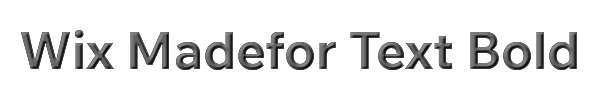 Wix Madefor Text Bold 
