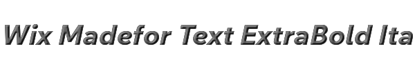 Wix Madefor Text ExtraBold Italic 