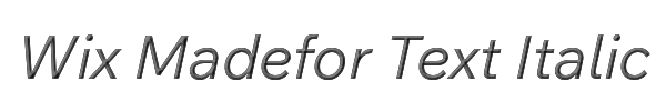 Wix Madefor Text Italic 