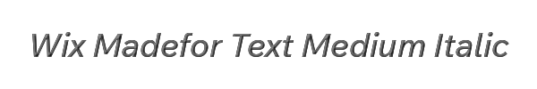 Wix Madefor Text Medium Italic 