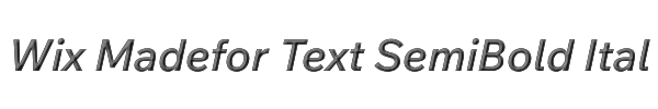 Wix Madefor Text SemiBold Italic 