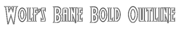 Wolf's Bane Bold Outline 
