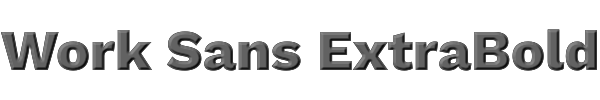 Work Sans ExtraBold 