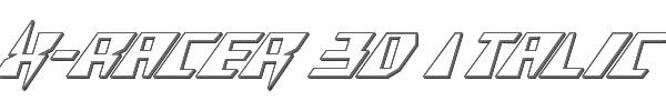 X-Racer 3D Italic 