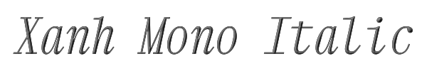 Xanh Mono Italic 