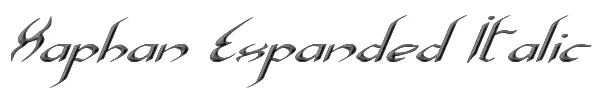 Xaphan Expanded Italic 