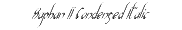 Xaphan II Condensed Italic 