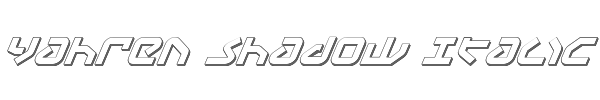Yahren Shadow Italic 