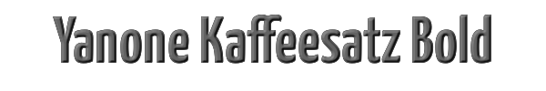 Yanone Kaffeesatz Bold 