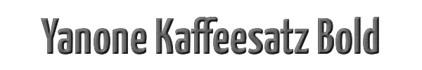Yanone Kaffeesatz Bold 