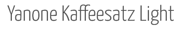 Yanone Kaffeesatz Light 