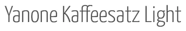 Yanone Kaffeesatz Light 