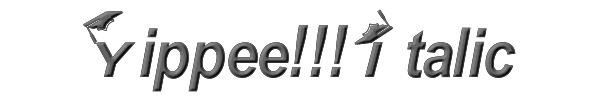Yippee!!! Italic 