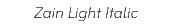 Zain Light Italic 