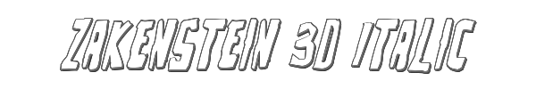 Zakenstein 3D Italic 