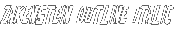 Zakenstein Outline Italic 