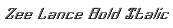 Zee Lance Bold Italic 