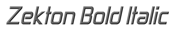 Zekton Bold Italic 