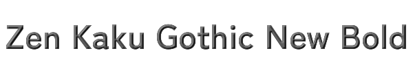 Zen Kaku Gothic New Bold 