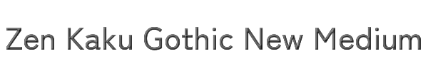 Zen Kaku Gothic New Medium 