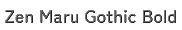 Zen Maru Gothic Bold 