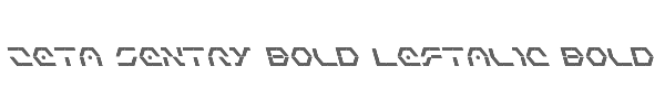 Zeta Sentry Bold Leftalic Bold 