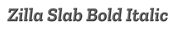 Zilla Slab Bold Italic 