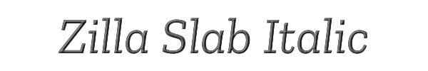 Zilla Slab Italic 