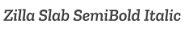 Zilla Slab SemiBold Italic 