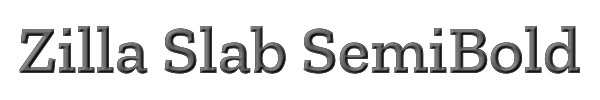 Zilla Slab SemiBold 