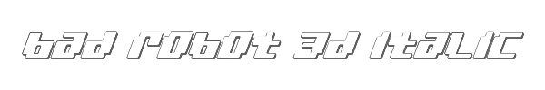 bad robot 3d italic 
