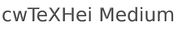 cwTeXHei Medium 