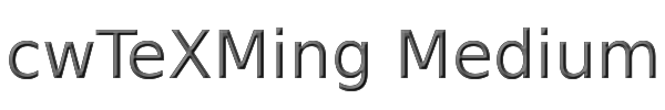 cwTeXMing Medium 
