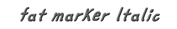 fat marker Italic 