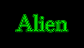 Alien Neonglühen Zeichentrick