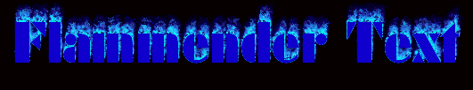 Blaue Flammen Textdesign für Chris Klein