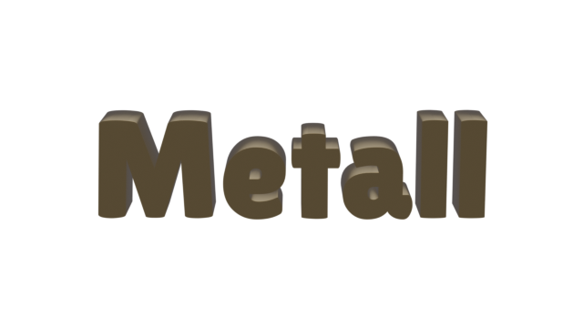 Metal 3D Blender Textbeispiel