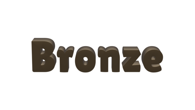 Bronze 3D Blender text example