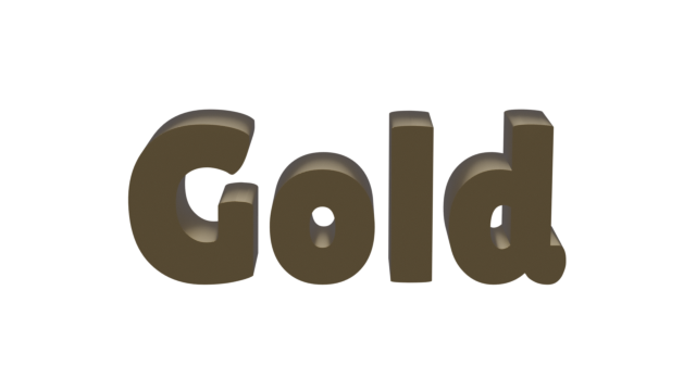gold-blender text example